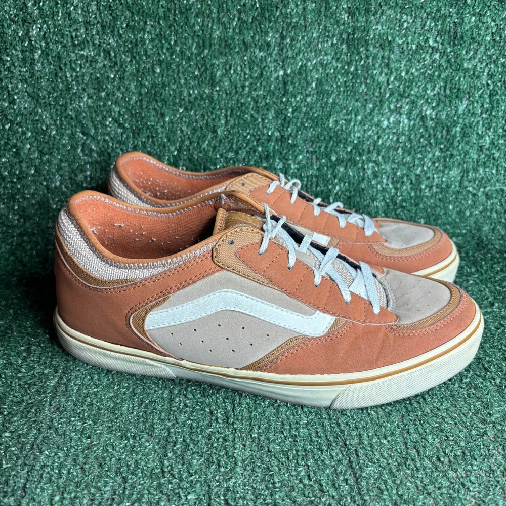 Vans Geoff Rowley 66/99 Skateboarding Low Top Sneaker Burnt Orange Mens Size 10